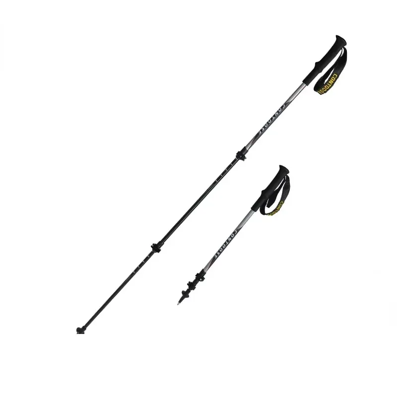 Sticks Lightweight pliing pliant pliable verrouillage rapide trekking randonnée randonnée Pole de randonnée Running Walking Stick Fibre de carbone