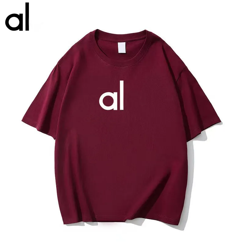 AL Women Yoga Outfit Perfectly Oversized Shirts Sweater Short Sleeves Crop Top Fitness Workout Crew Neck Blouse Gym Ladies Womens Shorts Sleeves T-sh 593