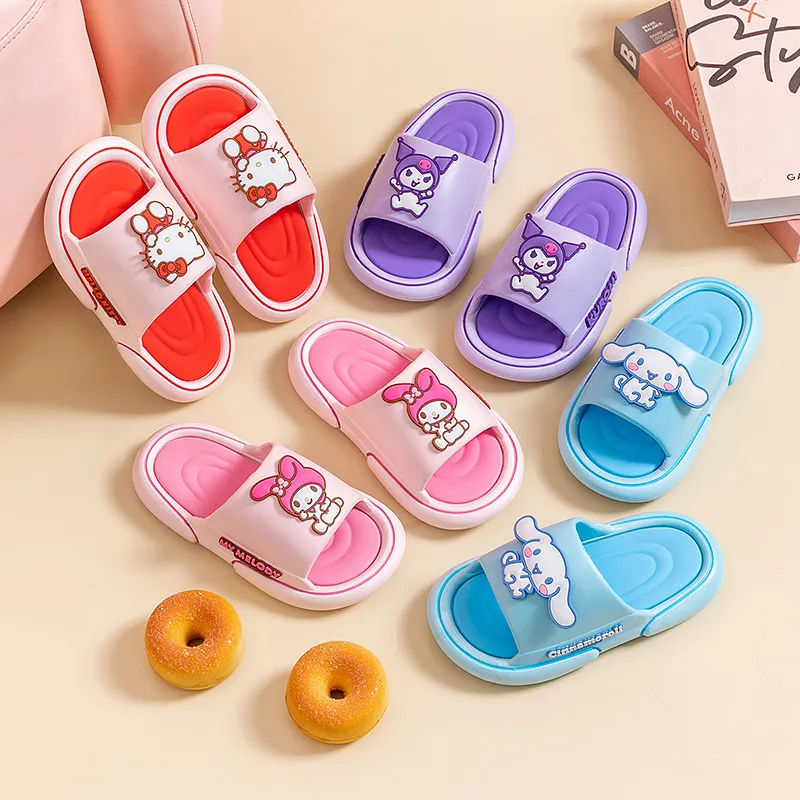 Children's Slippers Summer Girls Anti slip Home Coolomi Boys Baby One Line Cool Slippers