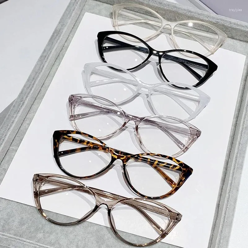 Zonnebril Afgewerkt Cat Eye Frame Minus Brillen Vintage Anti Blauw Licht Blokkerend Kortzichtig Bril Unisex Recept Bijziendheid Brillen