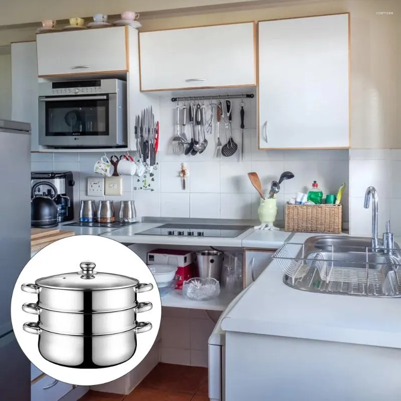 Double Boilers Pot Of Soup Stainless Steel For Steaming Pasta Cooker