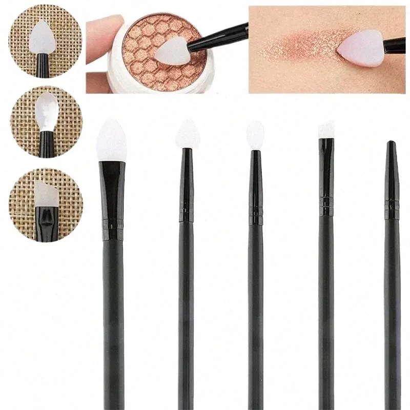 5pcs Silice Biseau Brosse Eyeliner Pinceau Fard à Paupières Pinceaux Maquillage Lèvres Sourcils Eyeliner Applicateur Ombre à Paupières Maquillage Brosse Outil G8vm #