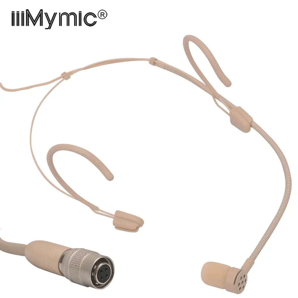 Mikrofoner perfekt för sångkonsert !! Pro headset Microphone Mini 4Pin Ensidiga kondensor MIC för Audio Technica Wireless BodyPac