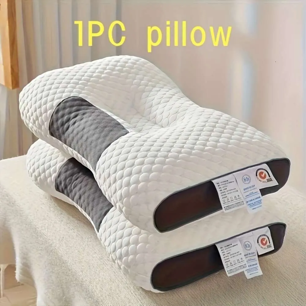 1 pièce tricotée avec protection cervicale, insert de massage du sommeil, oreiller domestique, absorbant l'humidité, respirant, antibactérien, oreiller de literie adapté pour