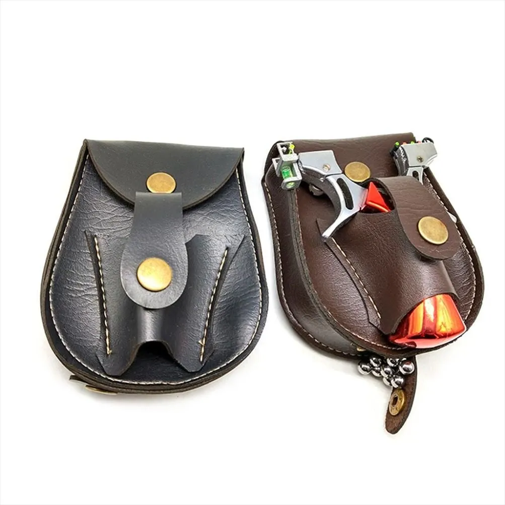 POUCH BELE Handgjorda väskhållare Hunting Fanny i stålbollar lager 1 för Slingshot Case 2 Catapult Leather Pack Men McCtl Vexli