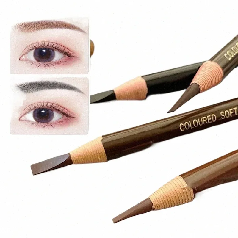 Matita per sopracciglia 5 colori Lating impermeabile N-sbavature Eye Brow Pen Genuino legno delle donne nucleo duro Matita per sopracciglia in legno Penna per sopracciglia D1GH #