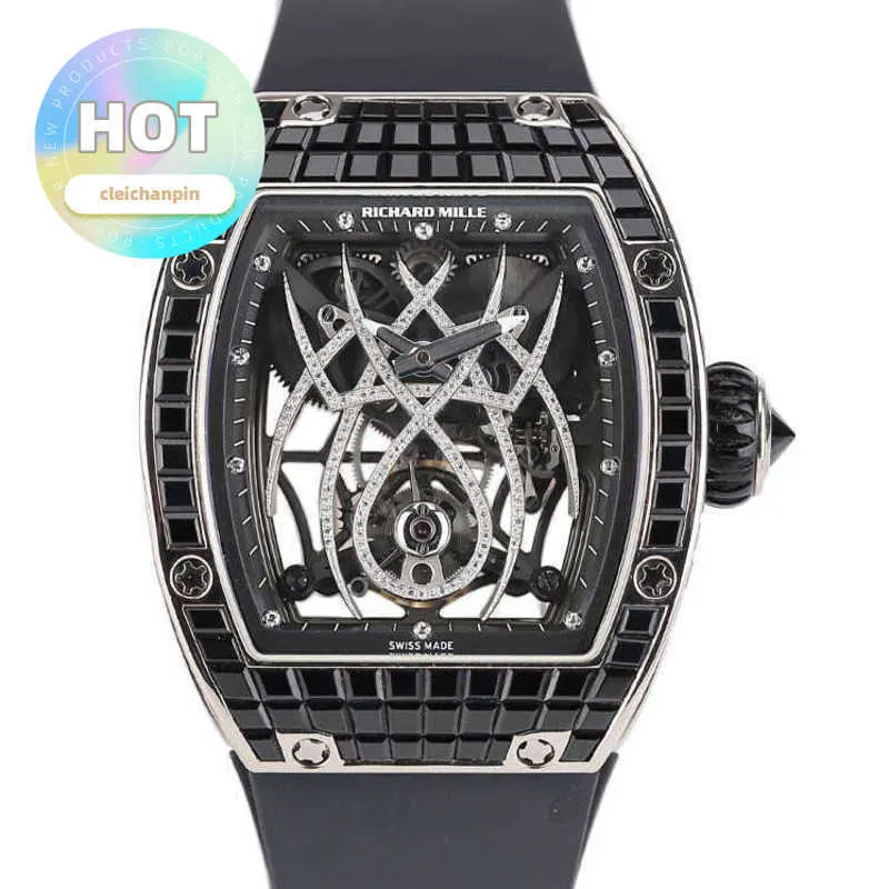 Популярные наручные часы с механизмом RM Rm19-01 Natalie Portman Spider Tourbillon, ограниченная серия, белое золото