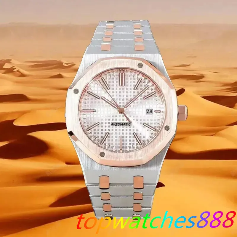 Montre pour hommes d'affaires de haute qualité 41mm montres mouvement automatique verre saphir 5 ATM bracelet en caoutchouc plongée super lumineuse montre pour hommes 2024 étanche audemar