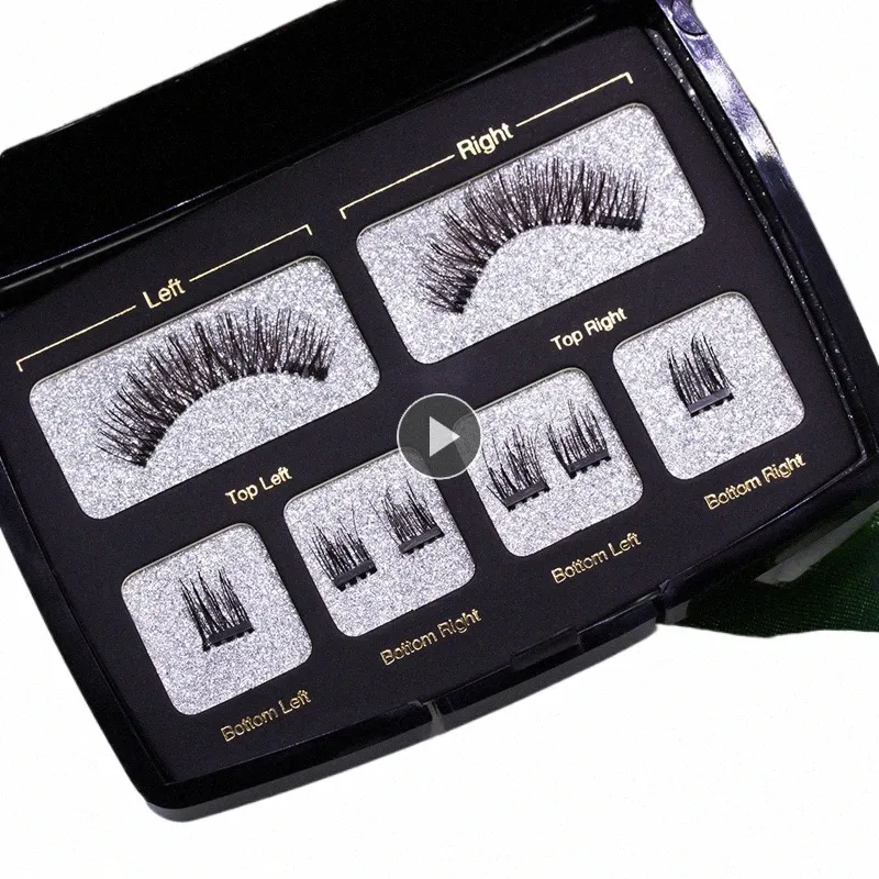 3D Magnetische Eyeles Trend Lg-dauerhafte Dicke Weiche Gefälschte Les Handgemachte Frauen Kosmetik Make-Up Werkzeug Einfach Anzuwenden Mädchen Geschenk L9Im #