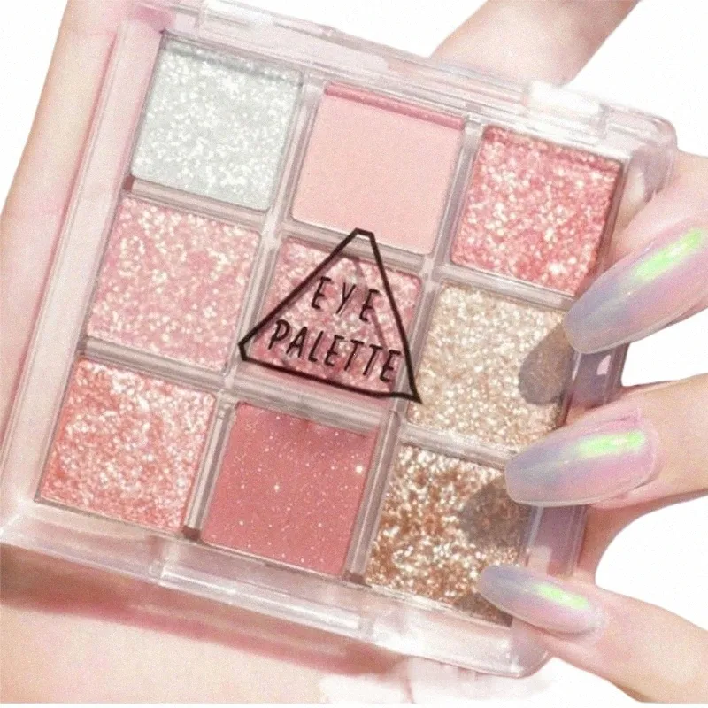 9 couleurs maquillage palette mat miroitant paillettes ombre à paupières beauté cosmétiques outils fard à paupières palette mat terre ombre à paupières U77T #