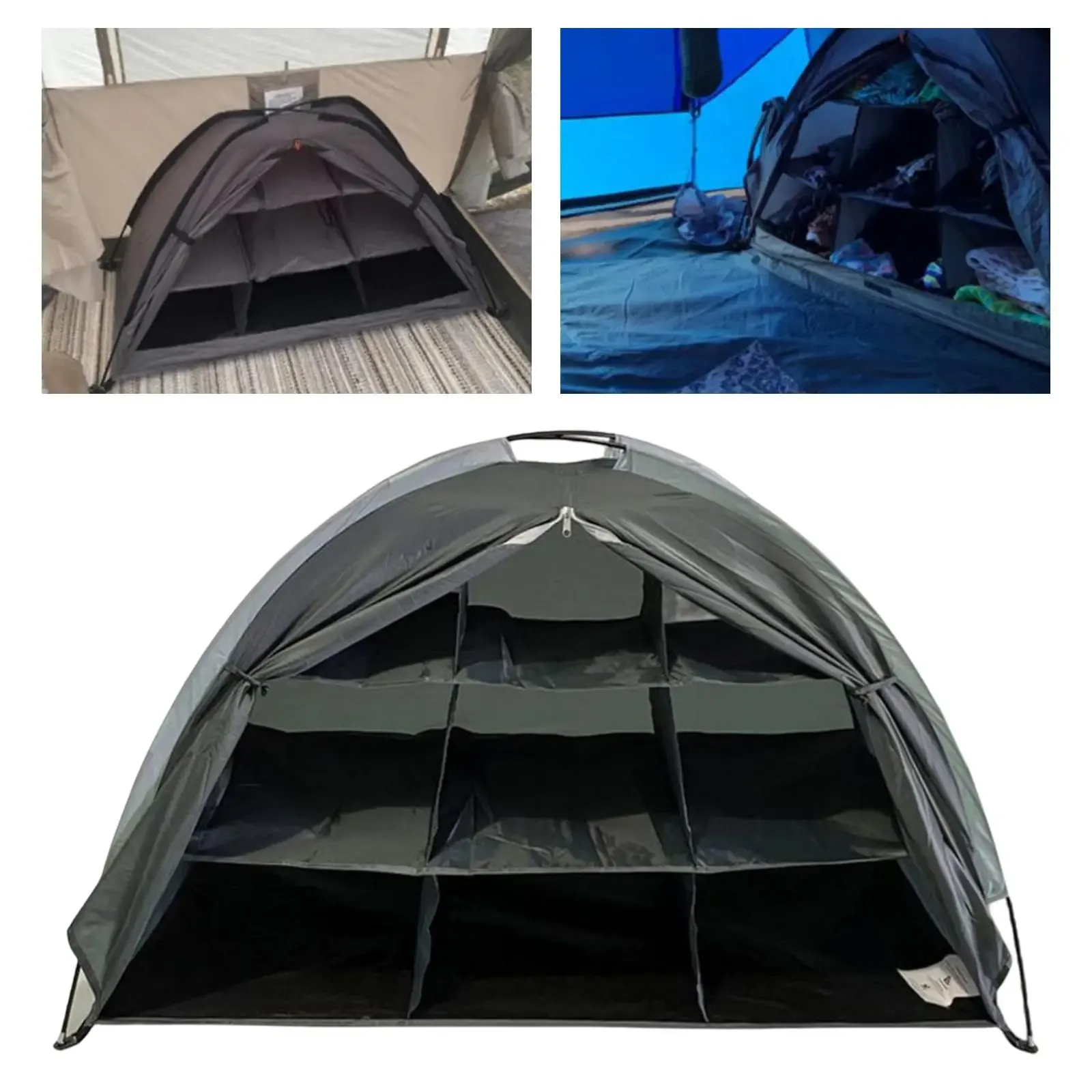 Strumenti Scarpe da campeggio Organizzatore di stoccaggio 9 ripiani Pieghevole Tenda per camper Organizzatore di vestiti per viaggi all'aperto Zaino in spalla Accessori per escursionismo