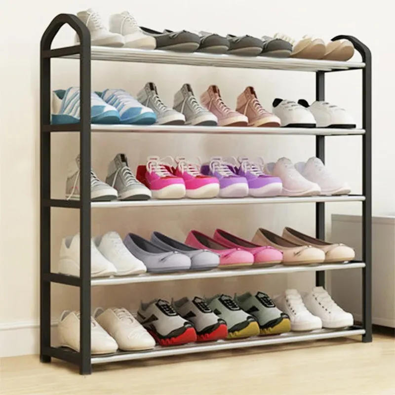 2024 Shoe Rack Aluminum Metal Standing Shoe Rack DIY Shoes Storage Shelf Home Organizer Accessories Shoe Rack Shoe rack organization