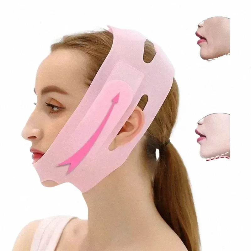 Silice V Face Mask Lifting V Line Form Face Lift Up Ansiktsbantning Bandage Mask Cheek Cheek Chin Neck Slimming Thin Belt Z2BN#