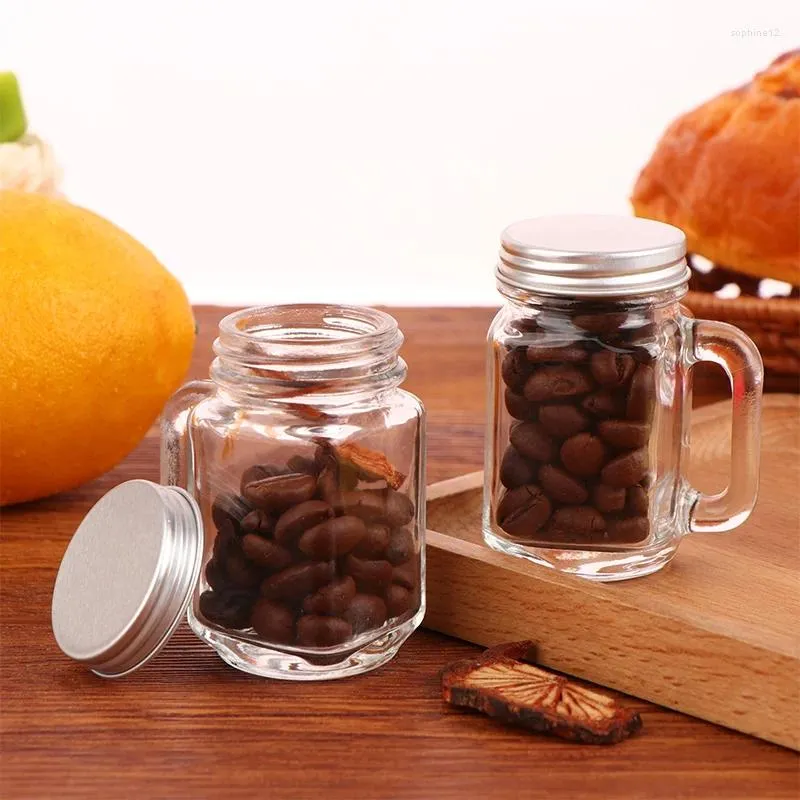 Wine Glasses 40ml Mini Coffee Concentrate Sub-bottling Sealed Jar With Lid Small Sample Cup Honey Storage Tool
