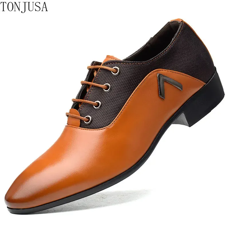 Shoes Mens Shoes Business Suit Leather Shoes Mens Extra Large Casual Shoes 48 Yards Pointed Laceups.