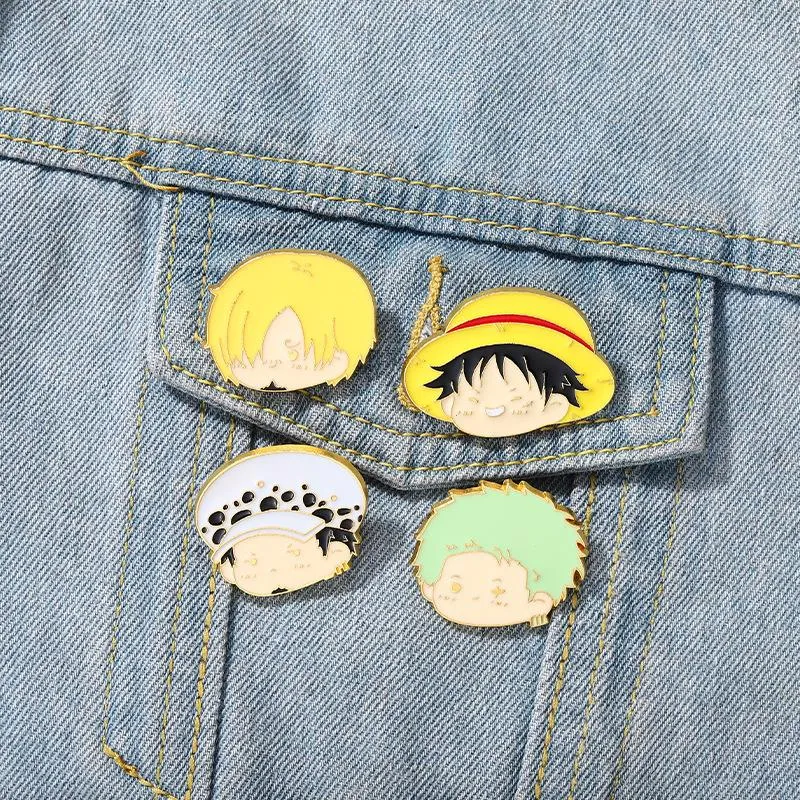 japanese childhood comic one piece characters enamel pin Cute Anime Movies Games Hard Enamel Pins Collect Cartoon Brooch Backpack Hat Bag Collar Lapel Badges