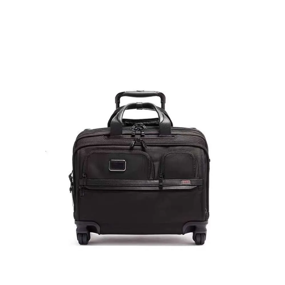 Designer Tums 2603627D3 Alpha 3 Deluxe 4 17 inch laptoptas met wielen Aktetas Luxe nylon trolleyserie universele wielkoffer zakelijke instapkoffer voor heren