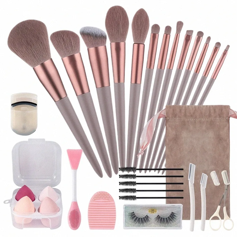 FLD UPSCALE Makeup Brush Beauty Egg False Eyeles Eyebrow Trimmer Brush Egg Face W Stick Value Makeup Tool Large Set O64y#