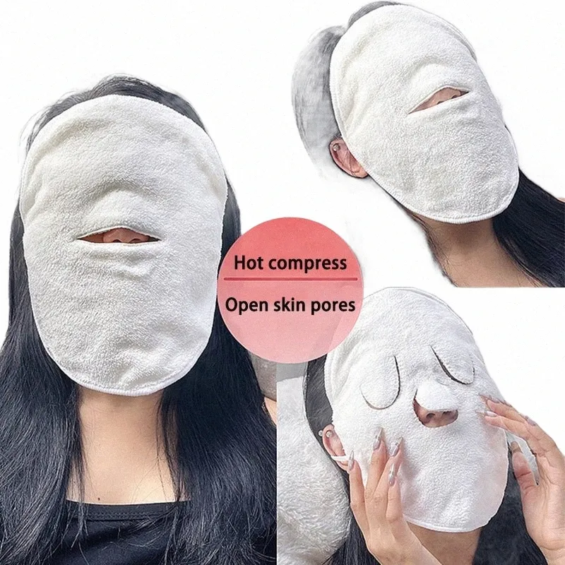 Maska do pielęgnacji skóry Cott Hot Comppr Ręcznik Mokry Comppr Parowany ręcznik do twarzy otwiera Skin Pore Clean Hot Comppr y0no#