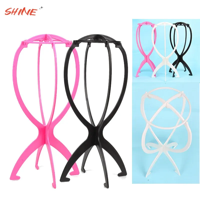 Stands 1PC Colorful Ajustable Wig Stands Portable Wig Head Stand Plastic Hat Display Stand Durable Hair Display Tools Wig Accessories