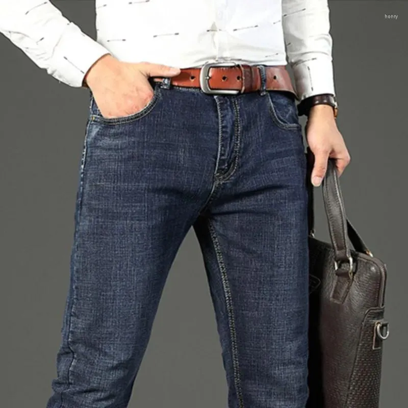 Jeans da uomo Pantaloni in denim dal design di alta qualità Pantaloni da uomo di marca Business Casual Elastico Regular Fit Dritto Classico Dropship Pantaloni di lusso