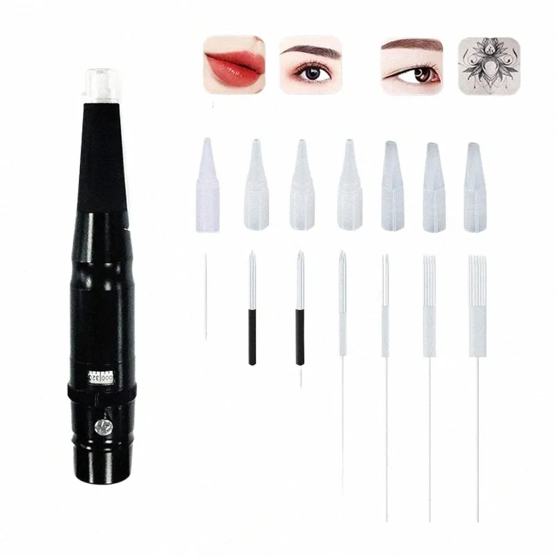 Trucco permanente Macchina da ricamo Dermografo Micropigmentaci Profesial Rotary Sopracciglia Pistola per tatuaggio per Eyeliner Labbra Strumenti V5Rf #