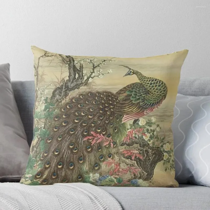 Pillow Lady Peacock Chinoiserie Throw Sleeping Pillows Custom Po Christmas Case