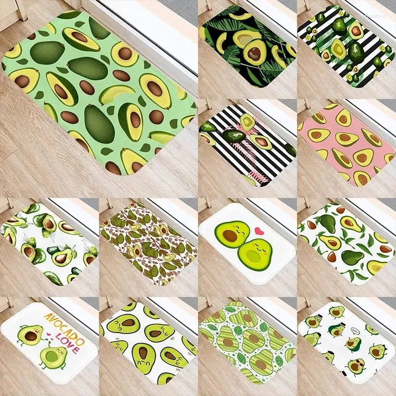 Tappeti Avocado Modello stampato Cucina Zerbino per porta d'ingresso 40 60 Tappeto in velluto corallo Zerbino Tappetini Tappeto colorato antiscivolo 48047