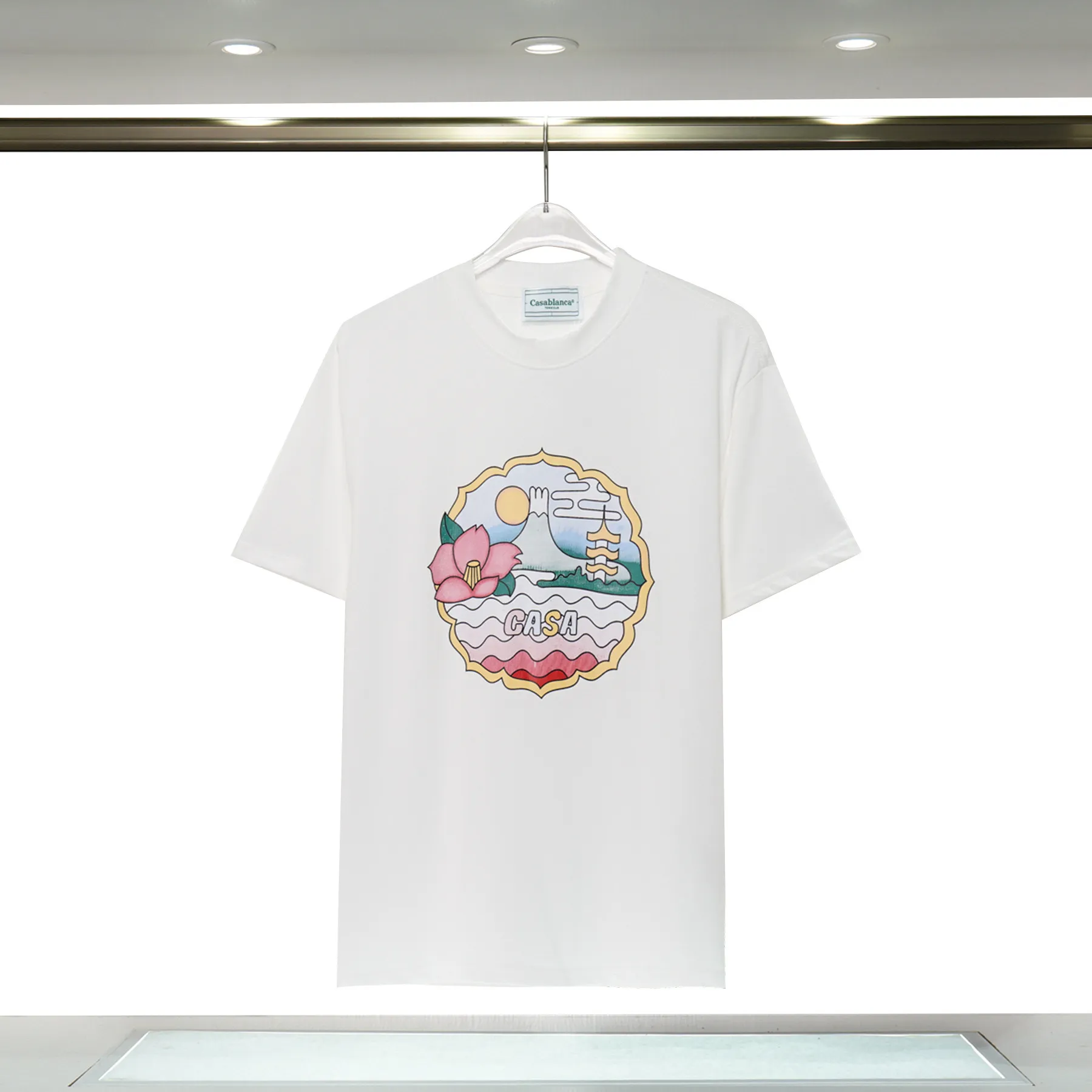 男性カジュアルサマーTシャツカサブランカ服ラグジュアリーTシャツサイズS-XXXLメンズデザイナーTシャツメンズストリートウェアカジュアルトレンドストリート大胆なユーティリティYH9