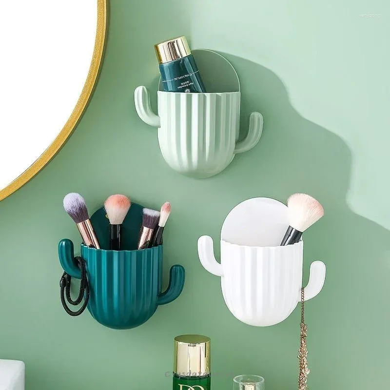 Mugs Wall Mounting Remote Control Storage Box Toilet Punch-Free Comb Makeup Tools Rack Bedroom Sundries Shelf