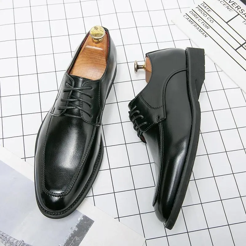 Chaussures décontractées de haute qualité pour hommes, en cuir véritable, semelle souple, antidérapantes, plates, pour les déplacements, le travail et les affaires