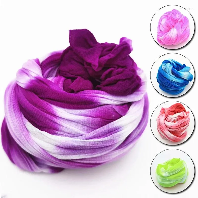 Decorative Flowers 5Pcs Double Color Silk Material Nylon Tensile Stocking Accessory Handmade Home DIY Flower Crafts Decor