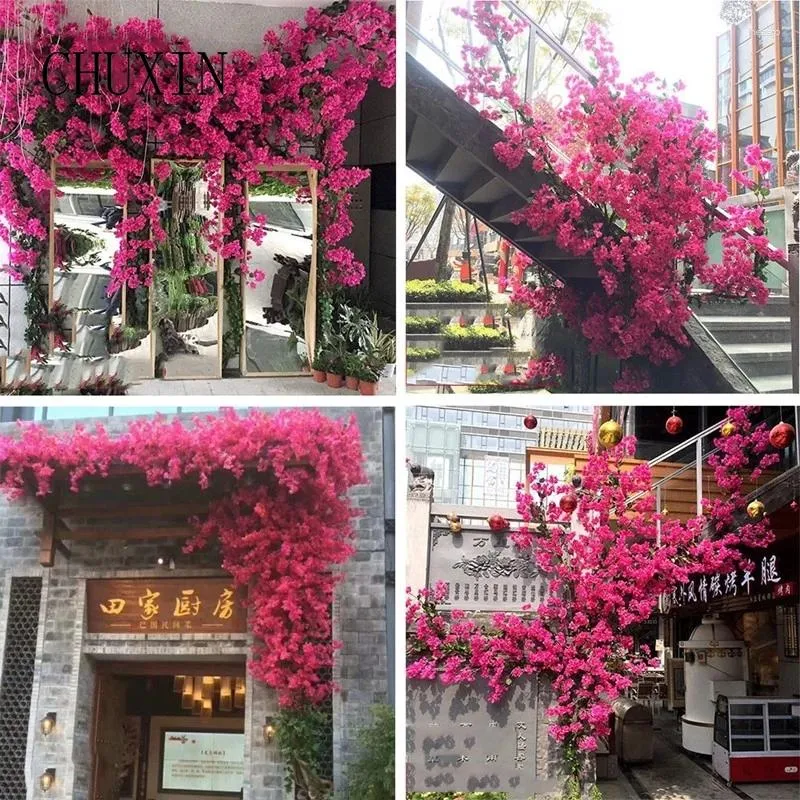 Dekorativa blommor Silk Fake Flower Artificial Wedding El Home Decor Garden Engineering Landscaping Plants Garland Wall C5858