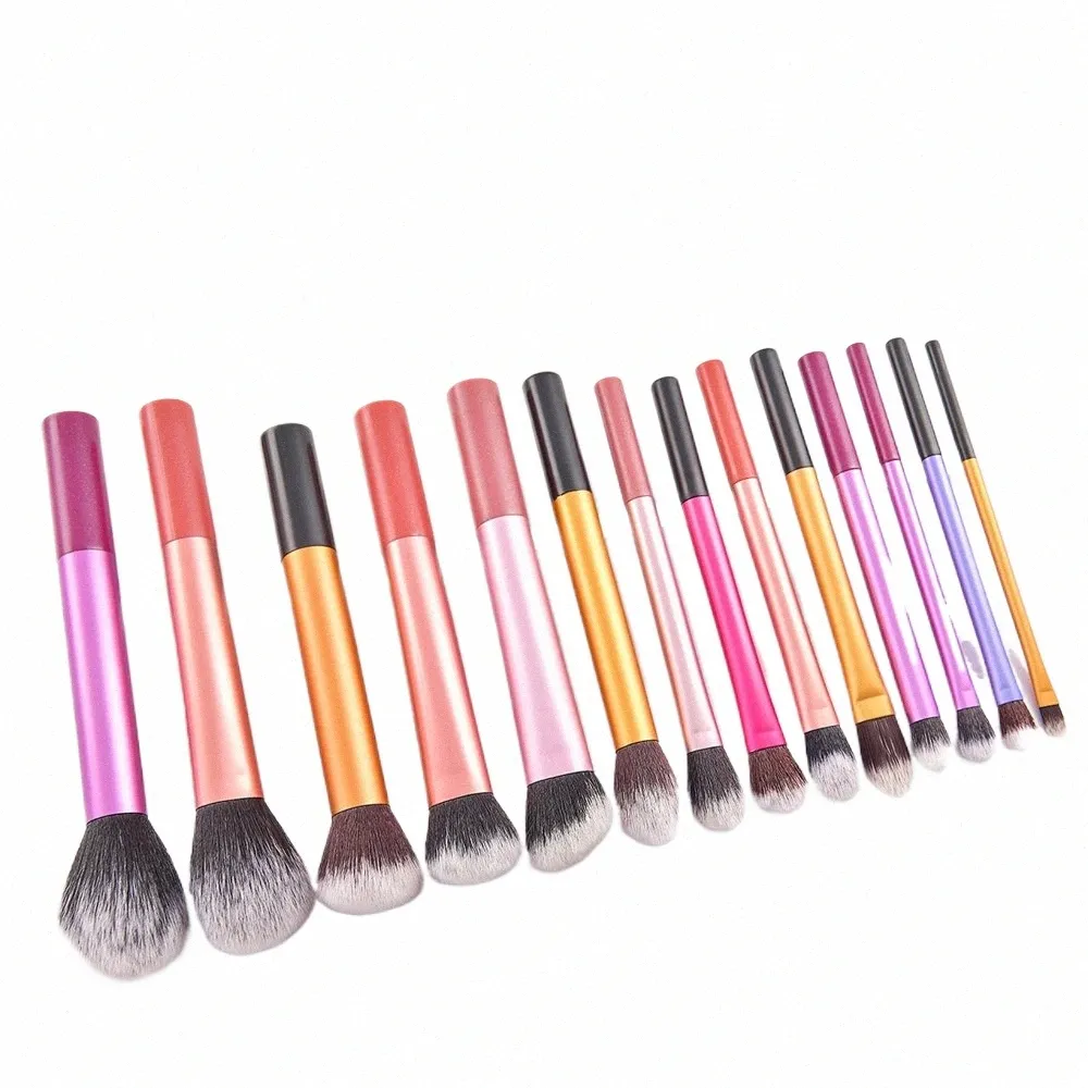 14 stücke Profial Bunte Make-Up Pinsel Pulver Foundati Blush Lidschatten Pinsel Kit Kabuki Blending Kosmetik Make-Up Werkzeuge j95t #