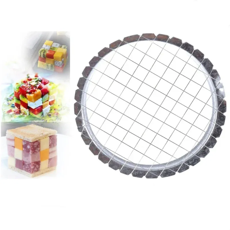 Stainless Steel Egg Slicer Cutter Home Kitchen Device Grid Shape Vegetables Salads Potato Mushroom Slicer Tools