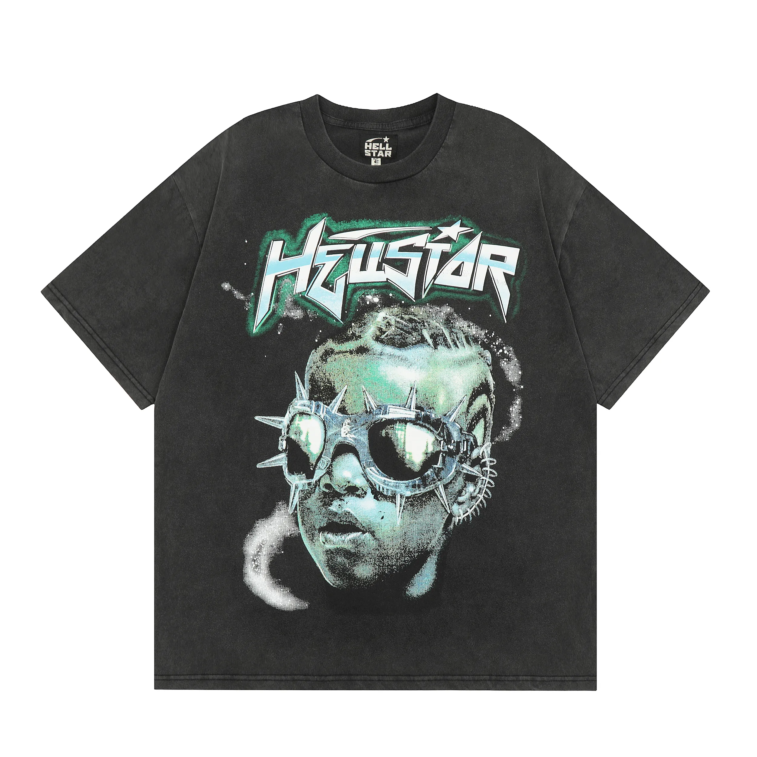 T-shirt Designer T-shirts Tee Graphic Vêtements Helstar Vêtements Hipster Washed Fabric Street Graffiti Lettrage Imprime