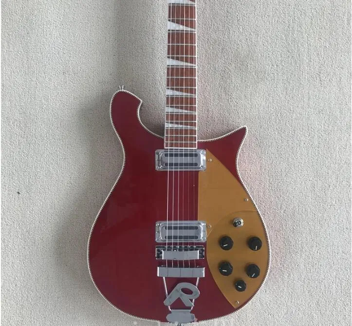 Nieuw gemaakte Rick 620 rode elektrische gitaar Model 620 Neck Thru Body Toaster Pickups