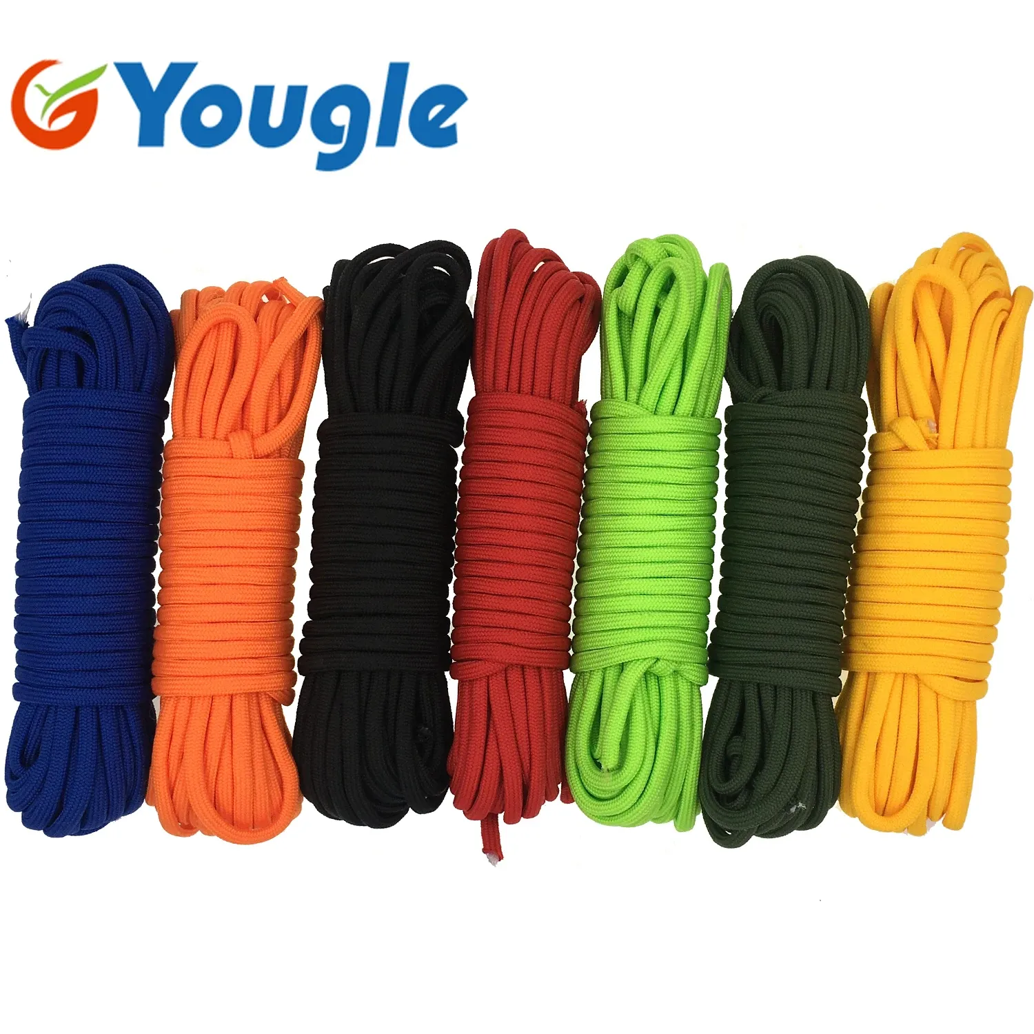 Paracord YOUGLE 15 Meter 850 LB 11 Stränge Kerne Fallschirmschnur Paracord Sicherheitsseil Lanyard 6,5 mm Durchmesser Outdoor Camping Wandern