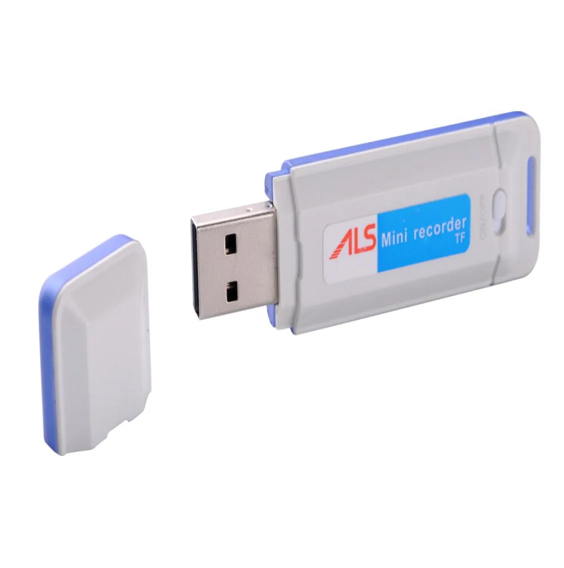 USB Disk Mini Audio Voice Recorder K1 USB Flash Drive Pen دعم ما يصل إلى 32 جيجابايت أسود أبيض في حزمة التجزئة DropshipPI3404045