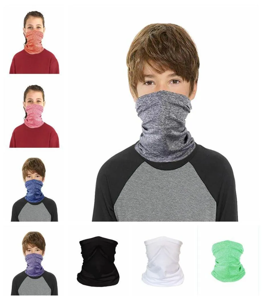 Masques de cyclisme solides Protection solaire Couverture du visage Enfants Randonnée Écharpe magique Cyclisme Bandana sans masque Filtre 1930cm CCA12182 30pcs3918393