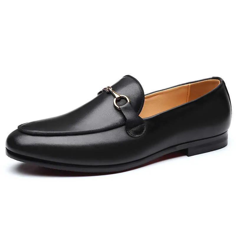 HBP Scarpe da uomo in vera pelle di colore puro di alta qualità non di marca Slip-on Mocassini da uomo più venduti Scarpe eleganti Moda