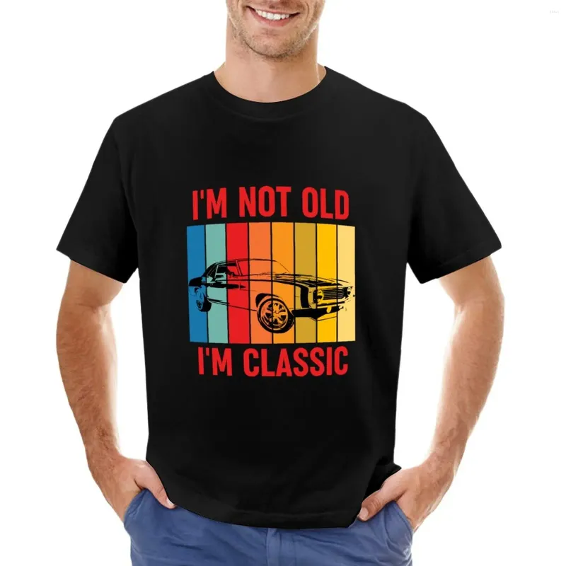 T-shirts pour hommes Je ne suis pas vieux classique !T-Shirt pour fans de sport, chemise surdimensionnée personnalisée pour hommes, grands et grands