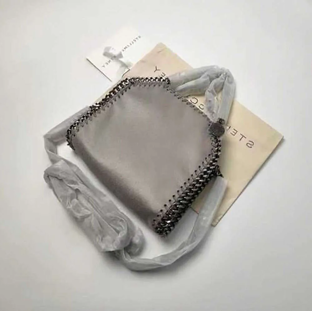 Дизайнерская Stella Mccartney Falabella Tote Bag Роскошная женская металлическая серебристая черная крошечная женская сумка для покупок Кожаная сумка через плечо Walle