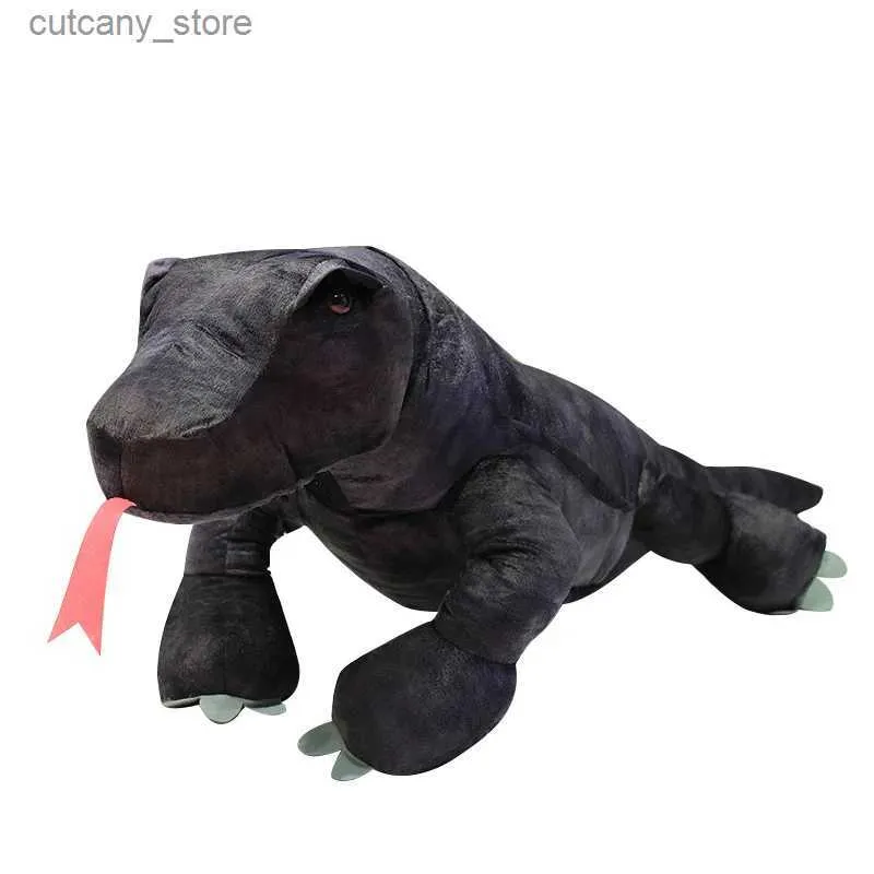 Fyllda plyschdjur 40-120 cm Giant Simulation Komodo Dragon Plush Toys Life Like Lizard Dolls fylld mjuk djurkudde Creative Gift for Boys Kids L240320