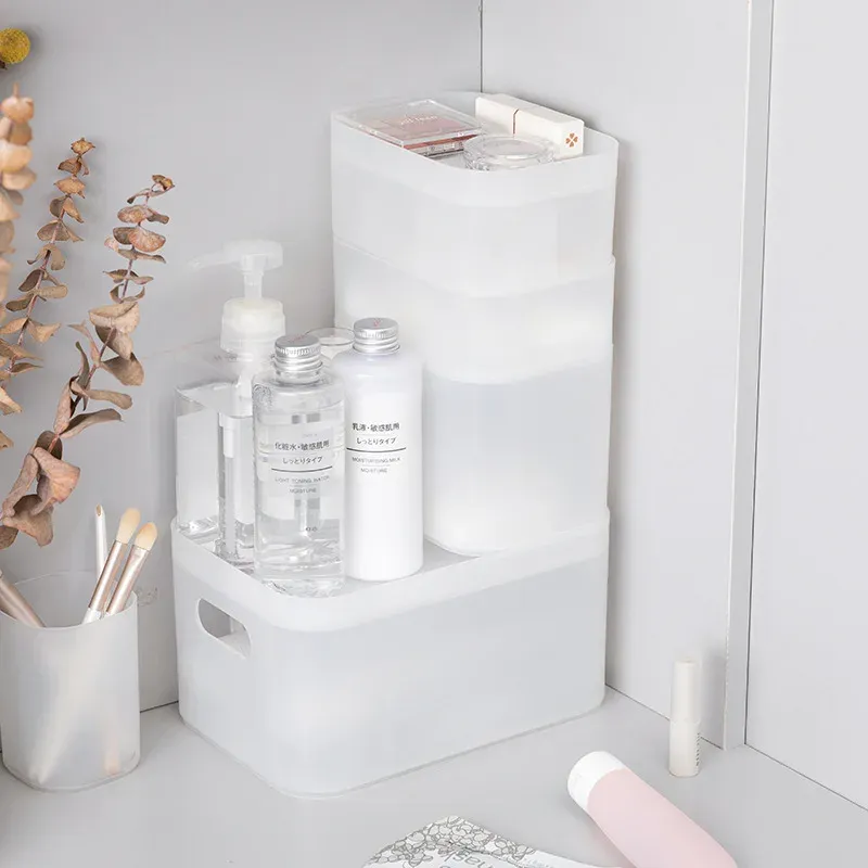 2024 Multifunctionele sieradenopbergdoos Make-up Cosmetica Organizer Opbergvak Mat met deksel Cosmetische doos Maskeropslag