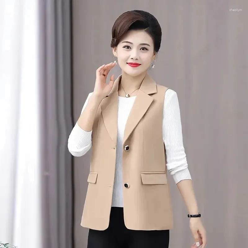 Gilets Pour Femmes 2024 Printemps Automne Court Blazer Gilet Femme Mode Sans Manches Tout Match Casual Blazers Gilet Veste Dexterieur Du 18 23 DHgate