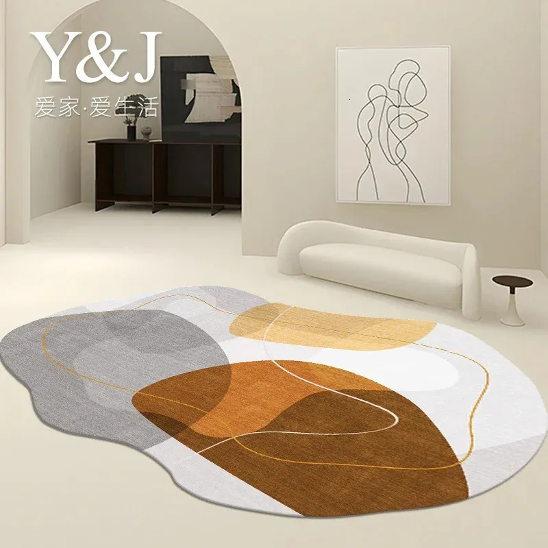 Tapis irréguliers créatifs pour chambre à coucher, moelleux, doux, décoration de salon, tapis en peluche, tapis de sol lavable pour la maison, tapis d'étude épais 240322