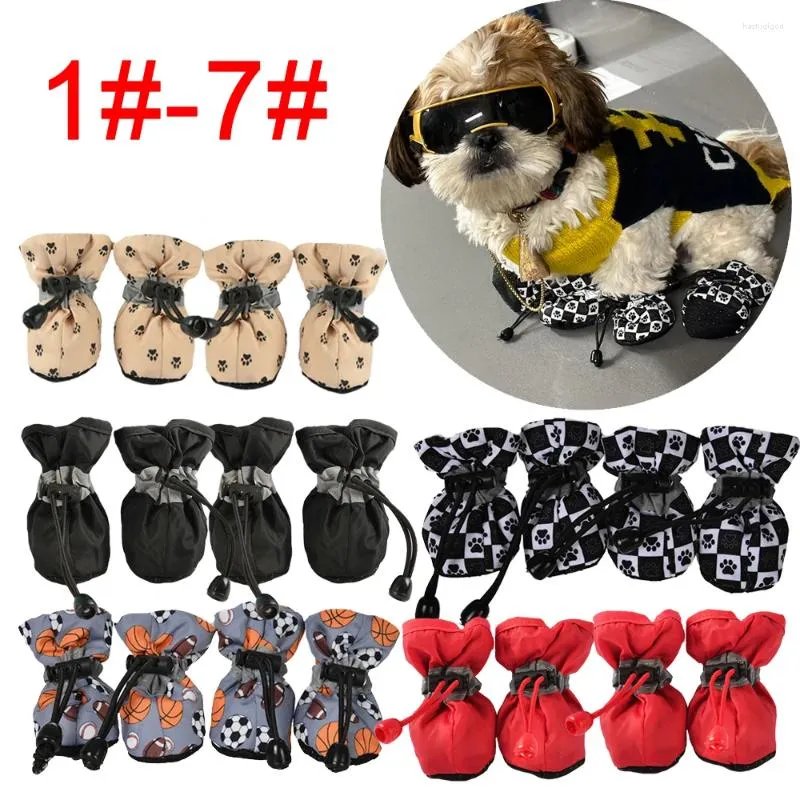 Vestuário para cães 4 unidades / conjunto Sapatos para animais de estimação para cães pequenos e grandes Botas reflexivas antiderrapantes Chihuahua Botas para filhotes de cachorro Yorkies Suprimentos para animais de estimação