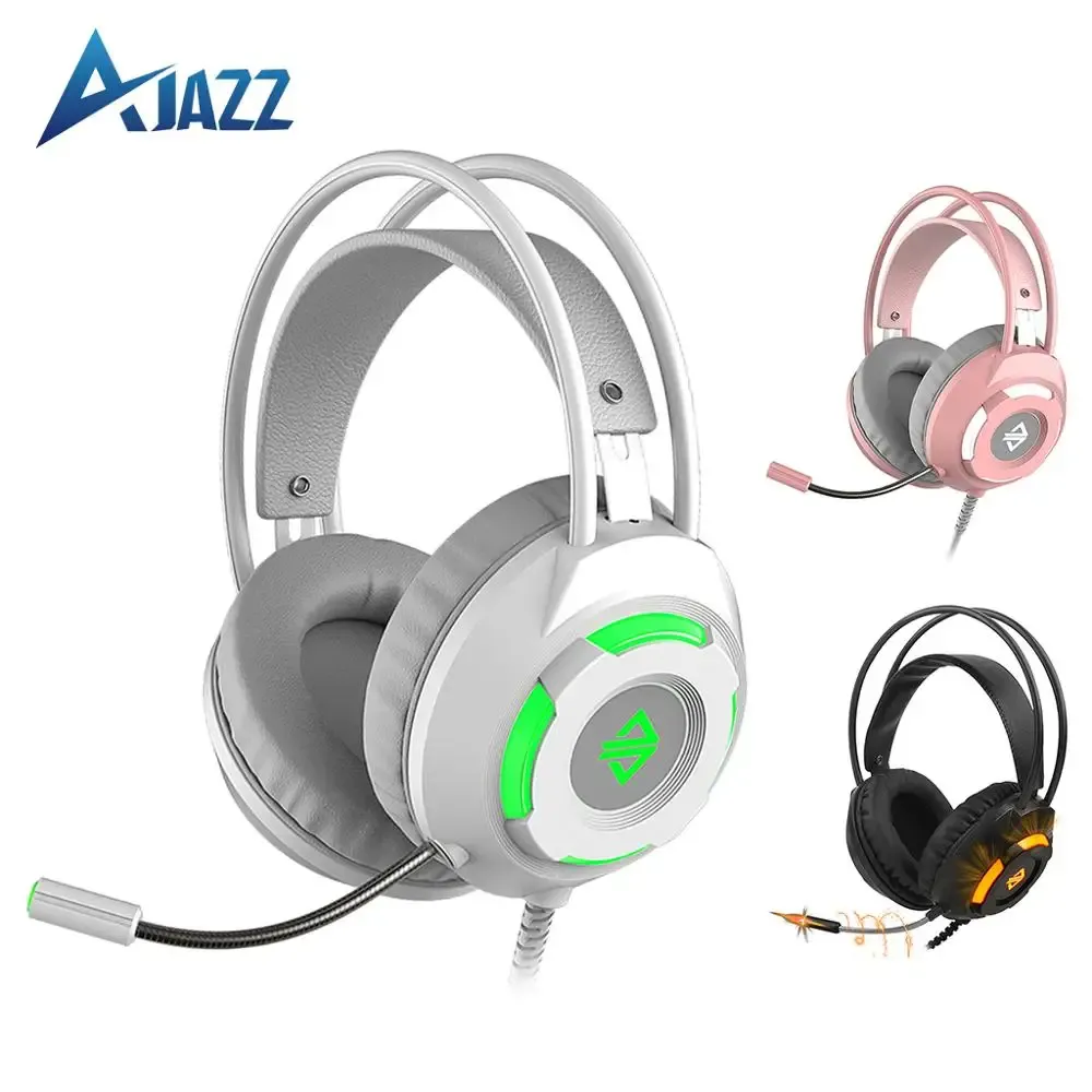 Cuffie/Auricolari Ajazz AX120 Cuffie da gioco per giocatori Cuffie con cancellazione del rumore con microfono Auricolari audio stereo surround 7.1 per PC PS4 Laptop XBox