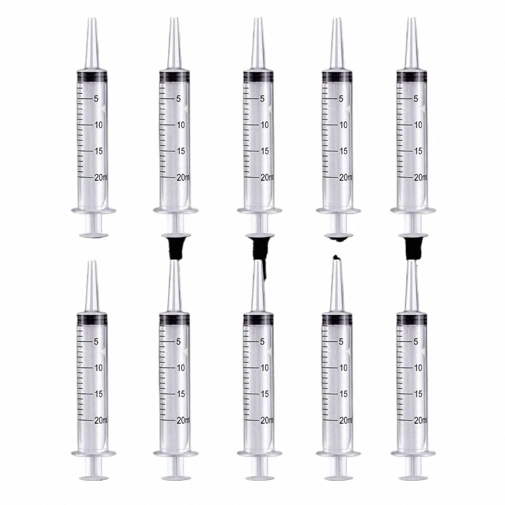 10pcs 20ml siringa pipetta usa e getta per lucidalabbra fai da te lucidalabbra olio base ricarica strumenti di misura senza ago all'ingrosso d8fJ #